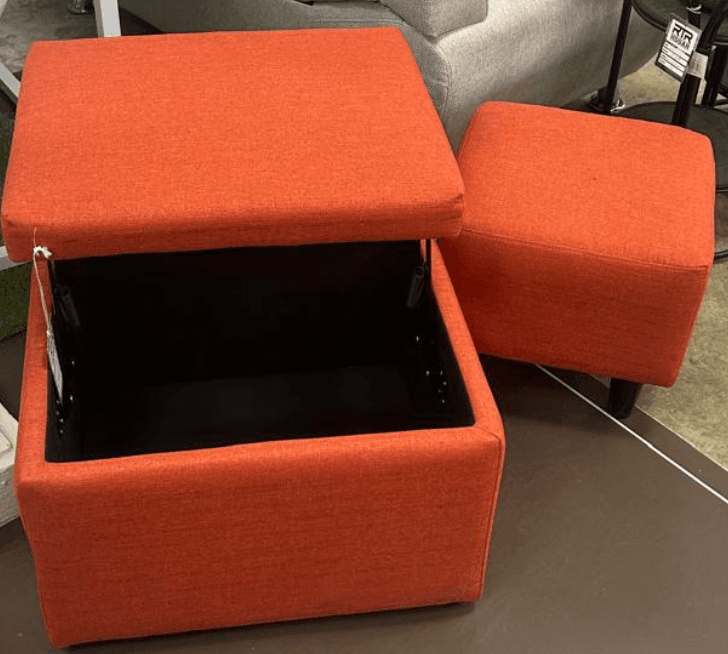 Juego de 2 taburetes con almacenaje